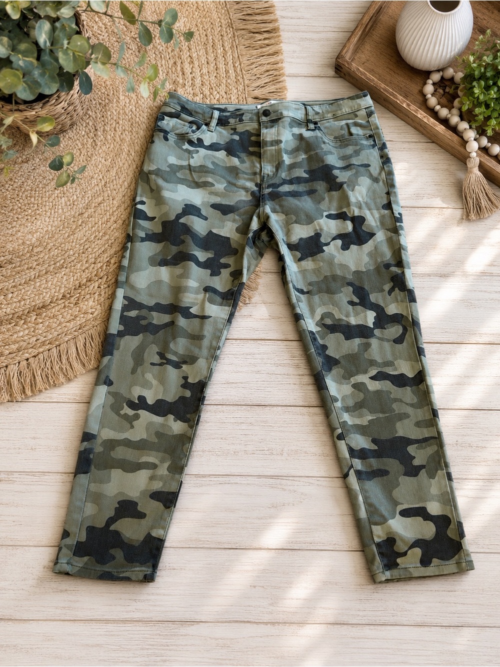 NILI LOTAN for TARGET Women's Camo Print High-Rise Ankle Skinny Jeans Size 16